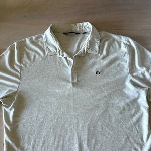 Travis Mathew Golf Gray Polo Shirt Mens Large